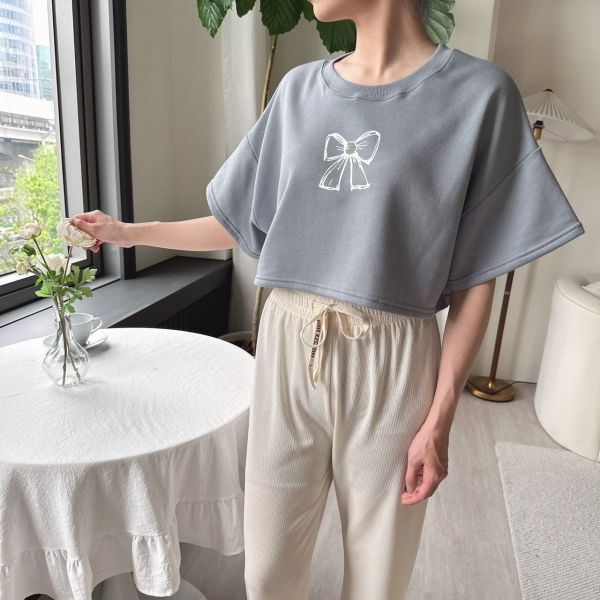 韓國系列熱門爆單獨家自訂款✨木耳邊罩杯短Tee 
