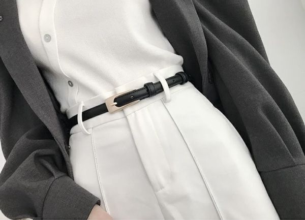 牛皮復古真皮小皮帶 