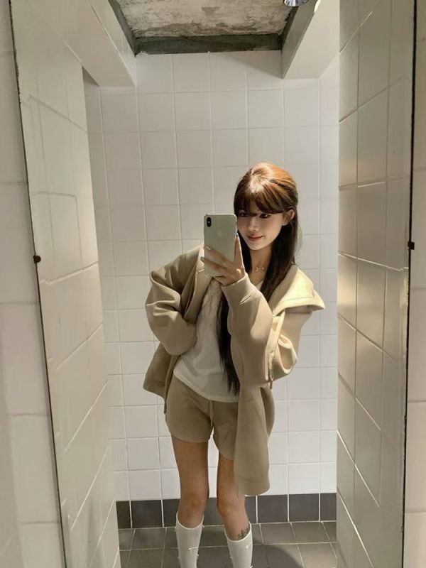 衛衣連帽外套+短褲SET 