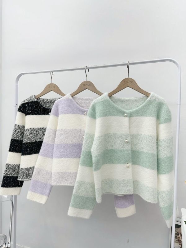 保暖水貂絨小香漸層色毛衣 