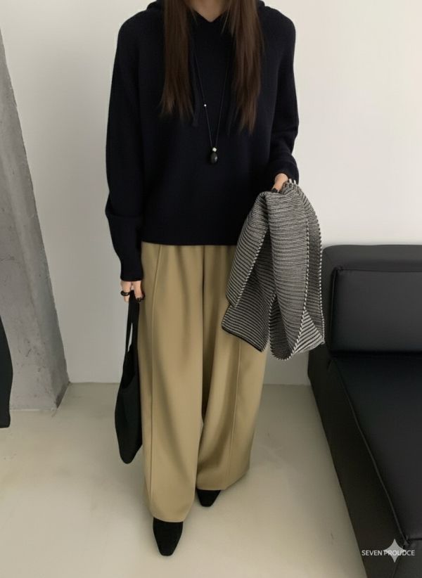 𝐍𝐞𝐰 𝟐𝟎𝟐𝟓 抽繩連帽針織毛衣 