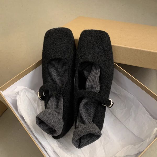 法式復古氣質平底瑪麗珍單鞋 