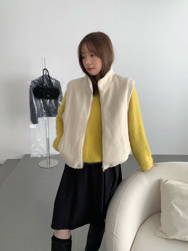 質感超棒～立領珍珠棉背心 