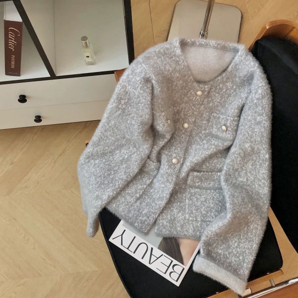 水貂金釦小香外套 