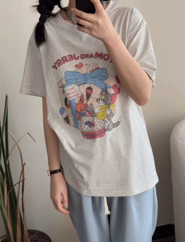 湯姆貓與傑利鼠復古短T 