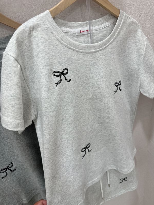 刺繡蝴蝶結套裝 