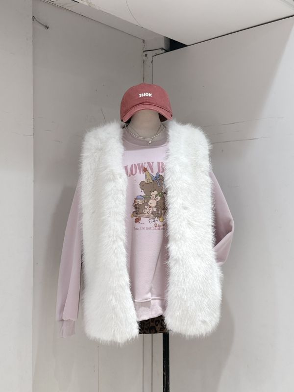 小熊加絨圓領衛衣 