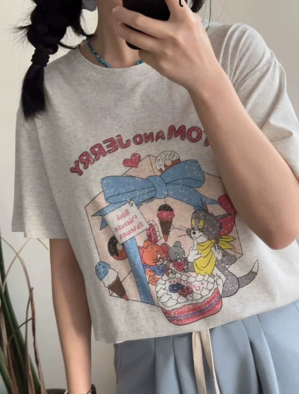 湯姆貓與傑利鼠復古短T 