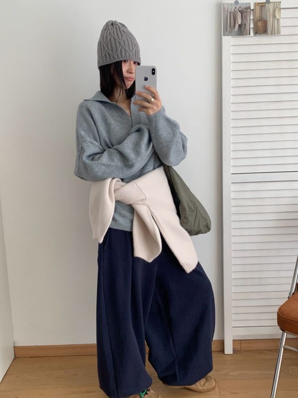 𝐍𝐞𝐰 𝟐𝟎𝟐𝟓 剪刀領大版毛衣 