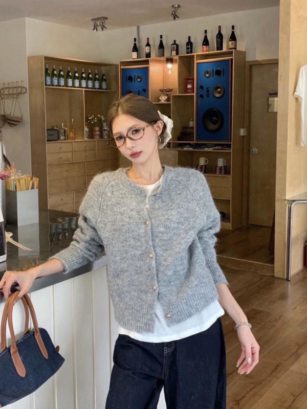 SR超美開釦毛衣 