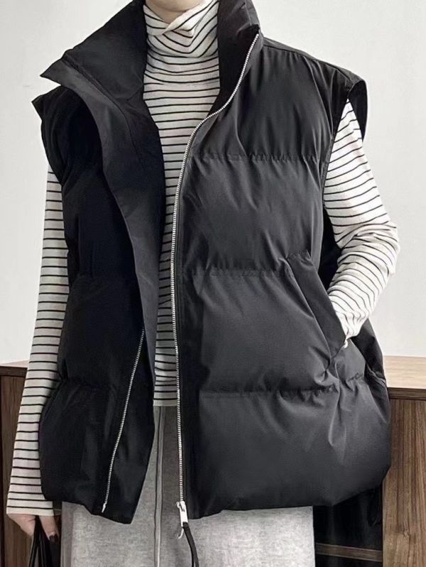 保暖寛鬆鋪棉背心 