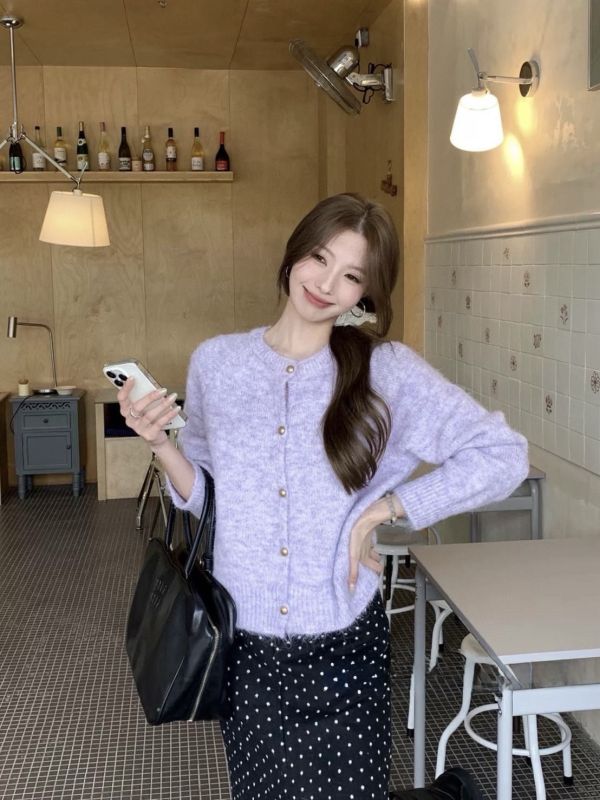 SR超美開釦毛衣 