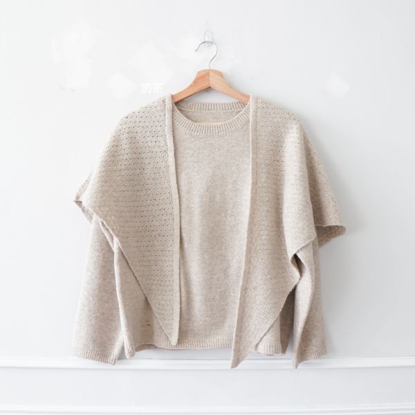 兩件式上衣羊絨毛衣 