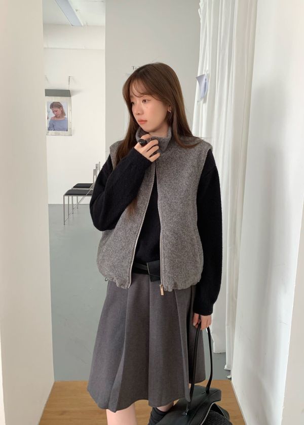 質感超棒～立領珍珠棉背心 