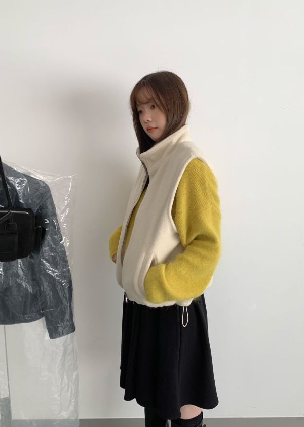 質感超棒～立領珍珠棉背心 