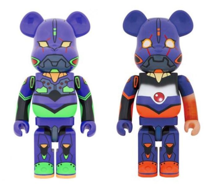 [現貨] 清倉大特價 MEDICOM 庫柏力克熊 BE@RBRICK 福音戰士 EVA 1000% 初號機 New Paint Ver. + 1000% 初號機 覺醒 塗裝完成品 