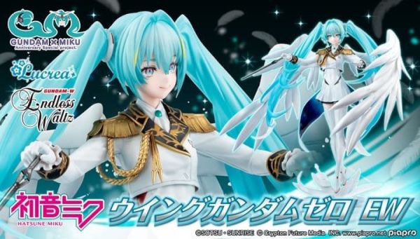 2026年6月預購 MEGAHOUSE MH限定 Lucrea 鋼彈X初音 MIKU 初音未來 X 飛翼鋼彈零式 EW 塗裝完成品 