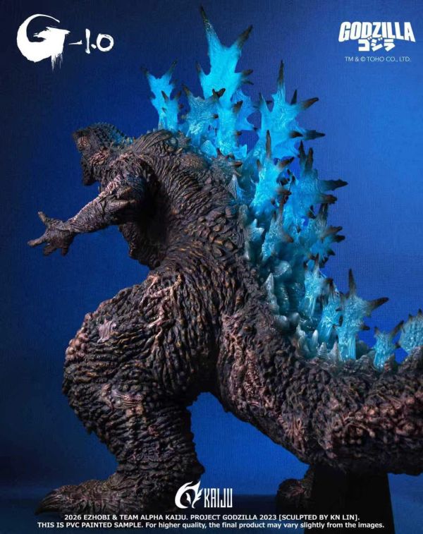 2026年第四季 EZHOBI Aks-1.0哥吉拉 絕地吐息 藍色背鰭蓄光ver. 塗裝完成 