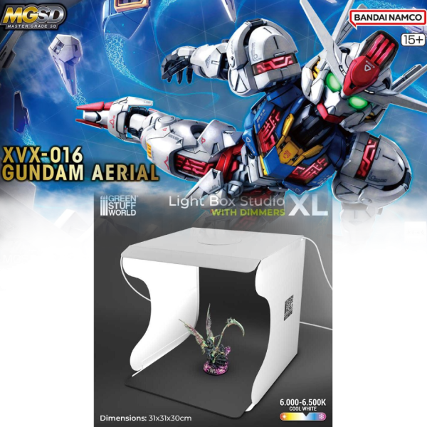 [現貨]清倉特價 MGSD 風靈鋼彈+green stuff world light box攝影棚 
