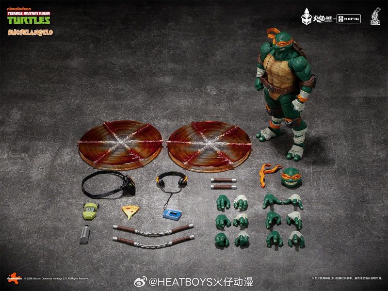 2026年第四季預購 (需訂金) HEATBOYS HB0105 HEFIG系列 忍者龜 米開朗基羅 可動人偶 一般版 