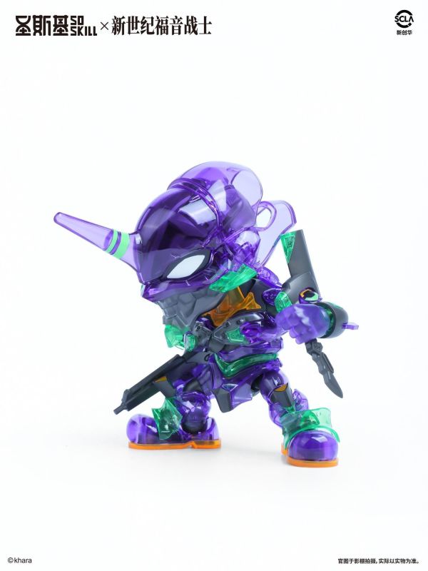 11月預購 WF會場限定 聖斯基 X 新世紀福音戰士 Q版 EVA 初號機 彩透版 組裝模型 