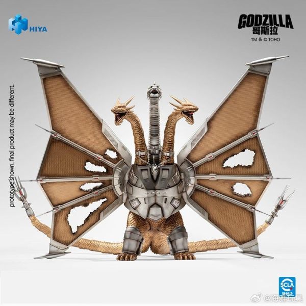 2027年第二季預購 HIYA 海雅 E.B.S. 無比例33cm 哥吉拉vs王者基多拉 機械王者基多拉 戰損版 可動完成品 