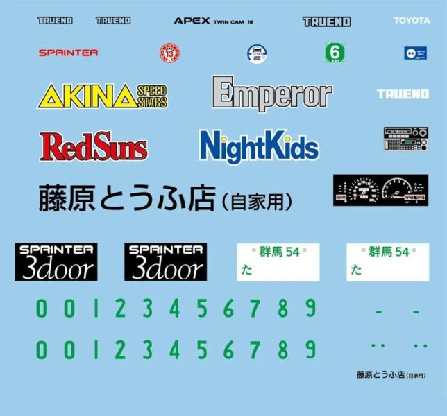 [現貨] FUJIMI 1/24 Toyota Sprinter Trueno 1600GT APEX AE86 藤原拓海特別版（含人物壓克力立牌）組裝模型 