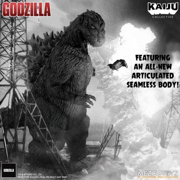 [現貨] Mezco Kaiju Collective 哥吉拉 1954 黑白 全長 12吋 塗裝完成品 