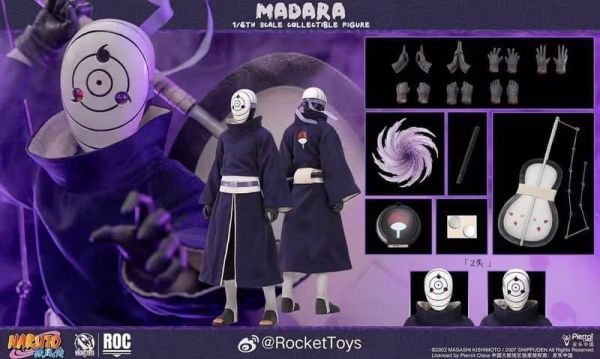 2027年第三季預購 ROCKETTOYS 1/6《火影忍者 疾風傳》Madara 宇智波斑【白面具】ROC-021 可動人偶 