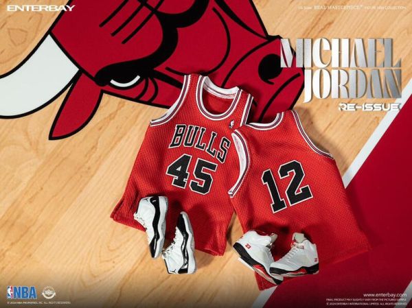 [現貨] ENTERBAY 1/6 NBA系列 公牛隊 Michael Jordan 麥可‧喬丹 45號 I'M BACK 限量版 可動人偶 