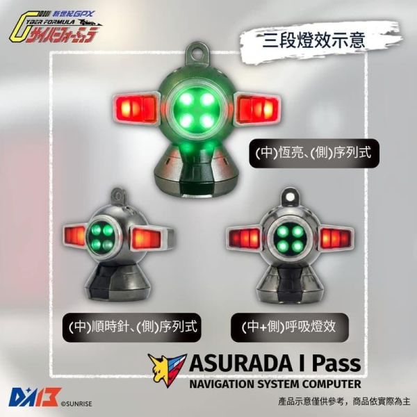 12月預購 DA13 閃電霹靂車 GPX 阿斯拉 機械頭造型一卡通 三段燈效款 (鐵灰銀色) 
