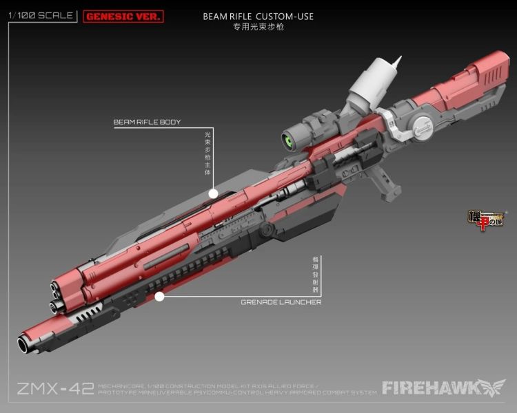 2024年第四季預購 機甲之城 1/100 ZMX42 FIREHAWK 焰鷹-夜鶯 初回套典(附透明外裝甲) 組裝模型 2024年第四季預購 機甲之城 1/100 ZMX42 FIREHAWK 焰鷹-夜鶯 初回套典(附透明外裝甲) 組裝模型