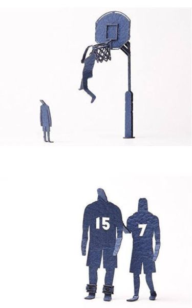 [現貨]出清特價 日版 灌籃高手 1/100 建築模型用添景 紙模型 湘北高中#046 & 山王工業 #050 