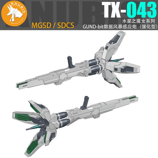 10月預購 DUA TX043 MGSD SDCS 風靈 數據風暴感應炮 3D列印套件 