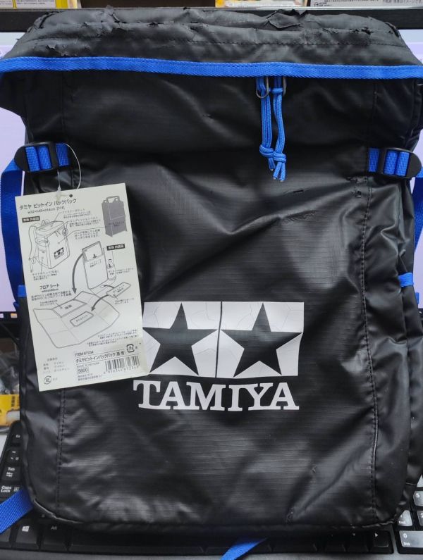 [現貨] 出清特價 TAMIYA 田宮模型 #67234 四驅車拉麵箱專用多功能防水後背包(黑藍色)  外觀瑕疵 