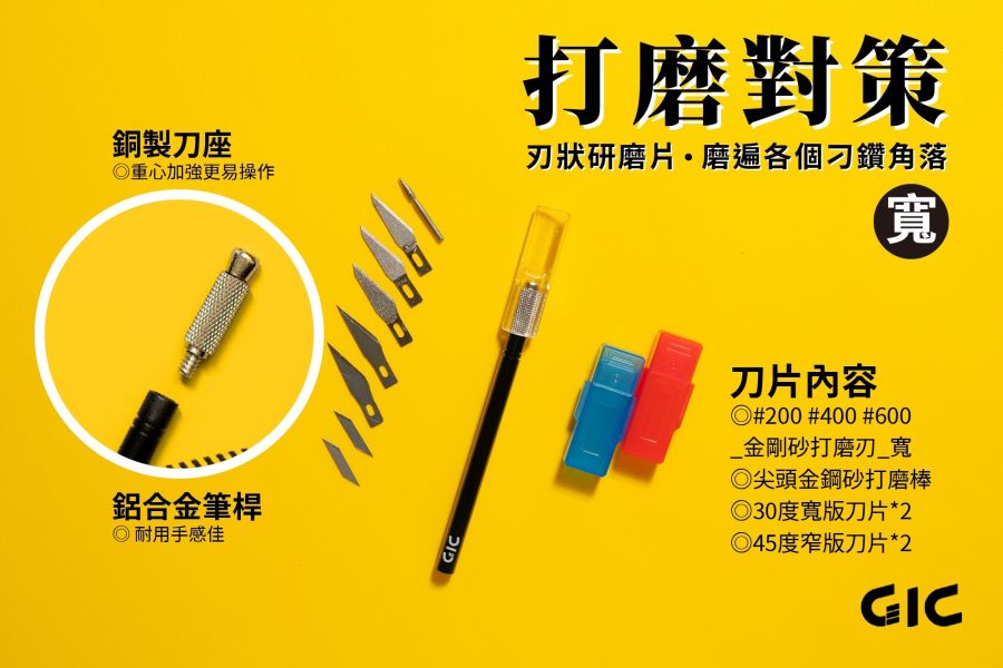 2月預購 GIC 研磨筆刀 窄、寬/筆刀盒 GIC研磨筆刀