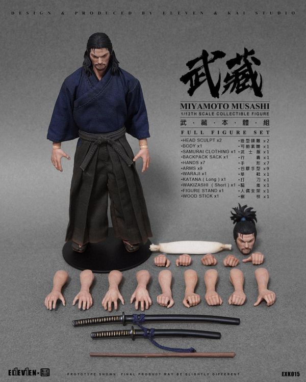 2026年第四季預購 ELEVEN x KAI STUDIO EXK015 1/12 武藏本體組 可動人偶 