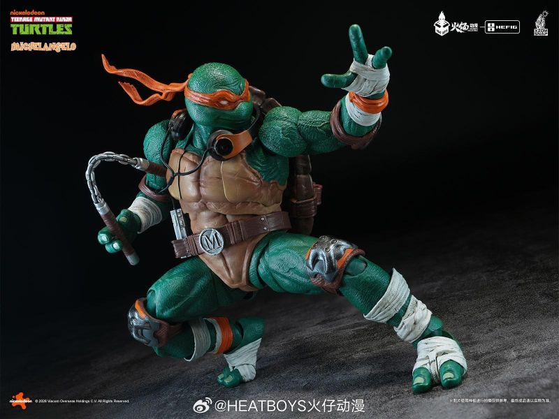 2026年第四季預購 (需訂金) HEATBOYS HB0105 HEFIG系列 忍者龜 米開朗基羅 可動人偶 一般版 