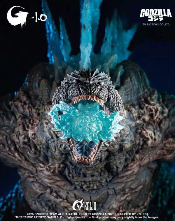 2026年第四季 EZHOBI Aks-1.0哥吉拉 絕地吐息 藍色背鰭蓄光ver. 塗裝完成 