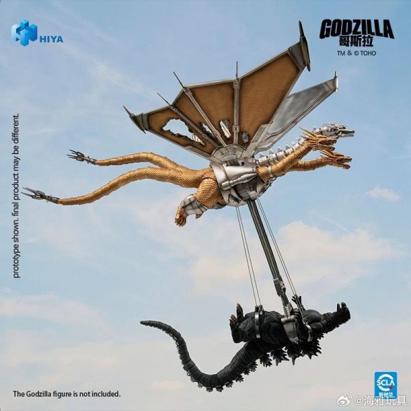 2027年第二季預購 HIYA 海雅 E.B.S. 無比例33cm 哥吉拉vs王者基多拉 機械王者基多拉 戰損版 可動完成品 