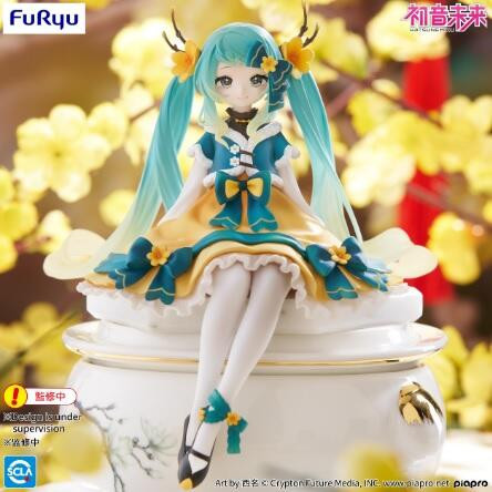 7月預購 Furyu 景品 初音未來 泡麵蓋公仔 2025農曆新年Ver. 塗裝完成品 
