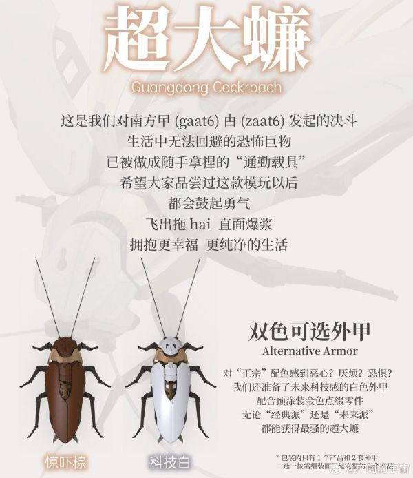 2025年第四季預購 蘿播動漫 粵式 重型多功能通勤載具 超大蠊 組裝模型 