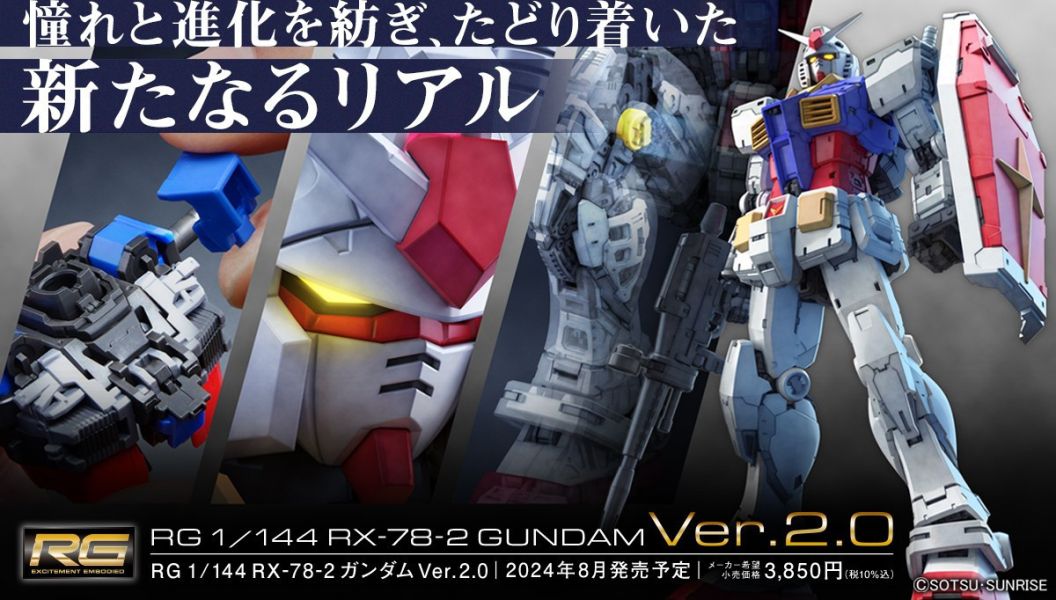 萬代 RG 1/144 RX-78-2 Ver.2.0 組裝模型 