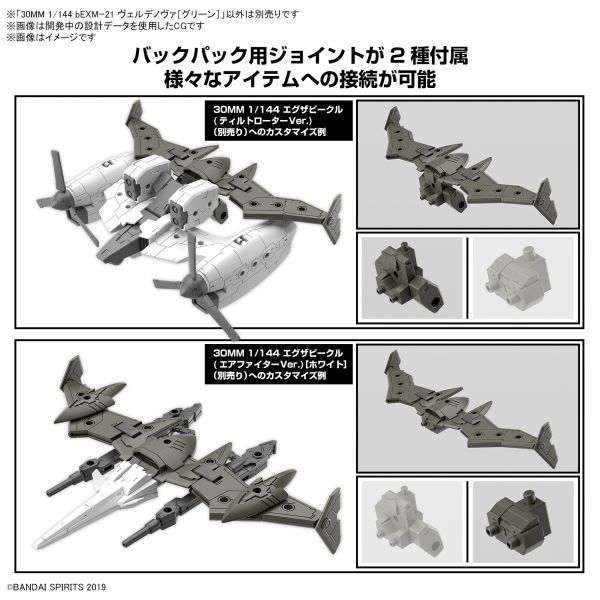 萬代 30MM 組裝模型輕作戰 1/144 bEXMｰ21 維爾迪諾瓦 綠色 組裝模型 