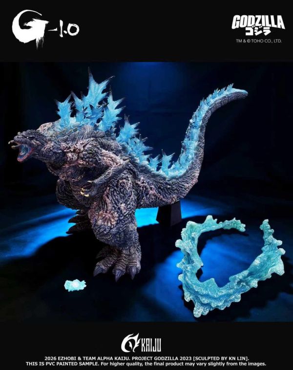 2026年第四季 EZHOBI Aks-1.0哥吉拉 絕地吐息 藍色背鰭蓄光ver. 塗裝完成 