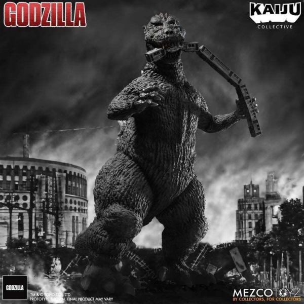 [現貨] Mezco Kaiju Collective 哥吉拉 1954 黑白 全長 12吋 塗裝完成品 