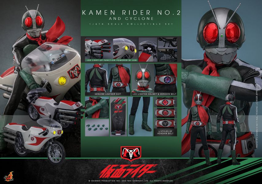 26年第三季 HOT TOYS TMS149 假面騎士 假面騎士舊2號&旋風2號 12吋可動人偶套組 