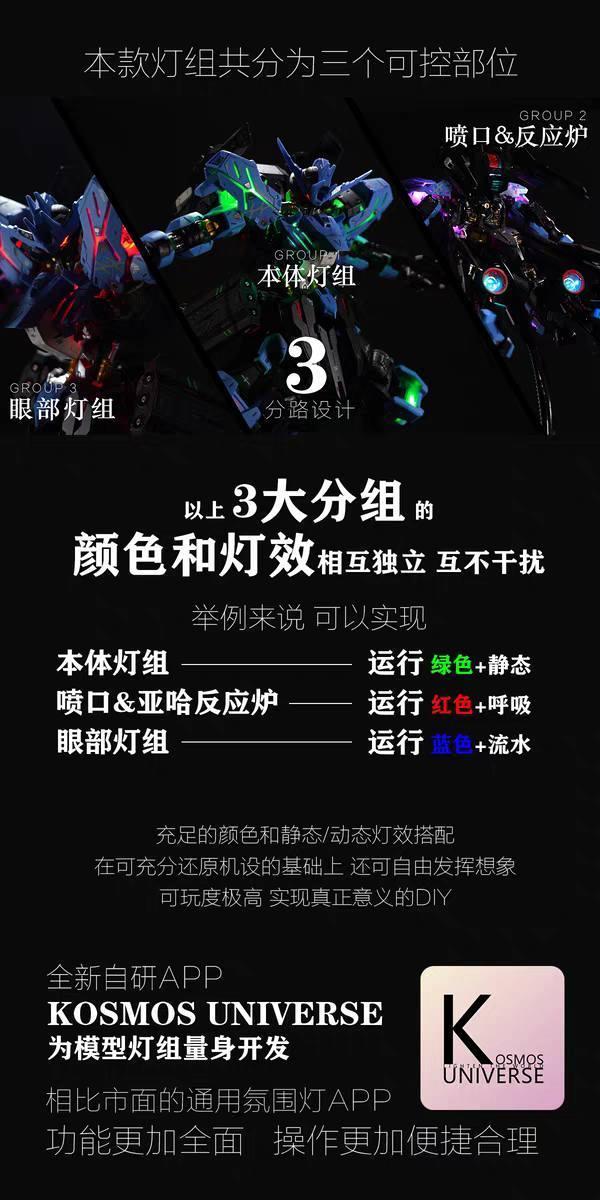 6月預購 KOSMOS MG 殘命鋼彈 幻彩燈組 贈特典金屬名牌 