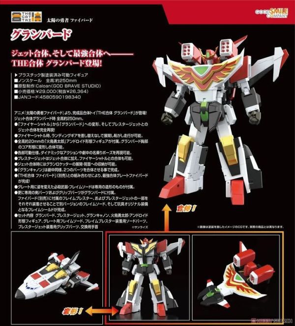 2025年6月預購 GSC THE合體 噴射機合體 太陽勇者 雷鳥 可動完成品 