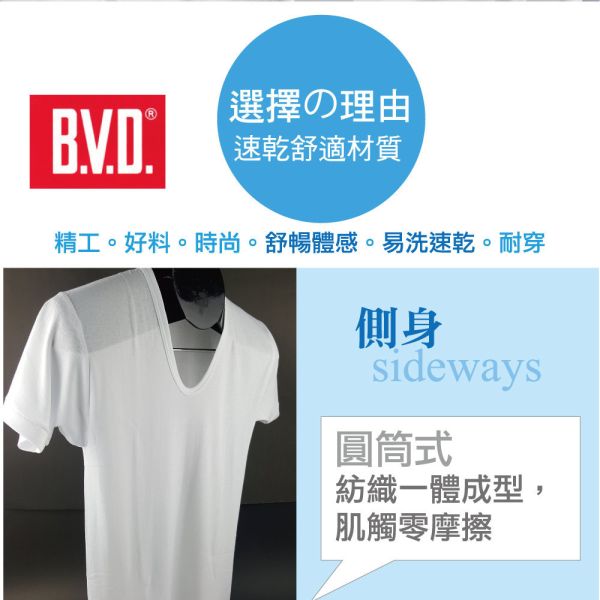 【BVD】速乾U領短袖男內衣BD1635 【BVD】速乾U領短袖男內衣(BD1635)男內衣,舒適內衣,修身男內衣,
透氣材質內衣款,休閒風格男內衣,運動風格內衣,
棉質內衣,無痕設計男內衣,涼感內衣,夏季男士內衣,襯衫內搭